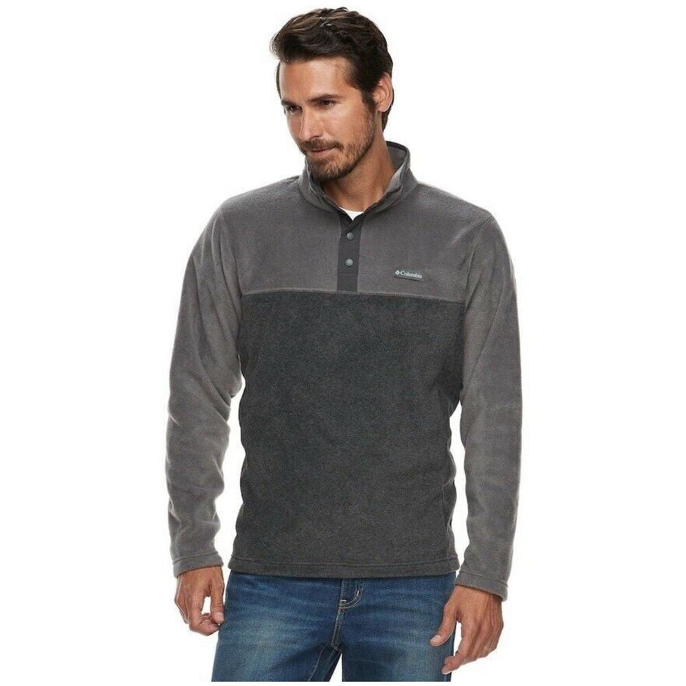 Columbia Mens Steens Mountain Half Snap Pullover‎ Fleece Sweater Gray Size XXL